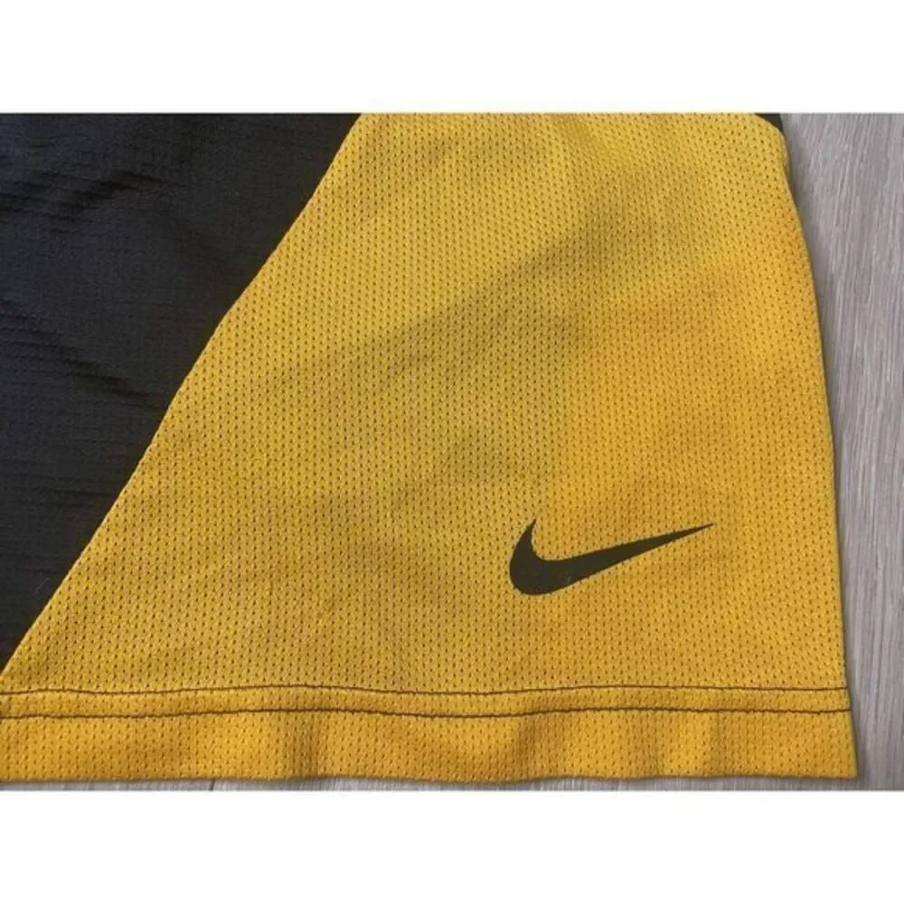 Nike Dri-Fit Athletic Football Shorts Mens S Black Yellow‎ Training Basketball